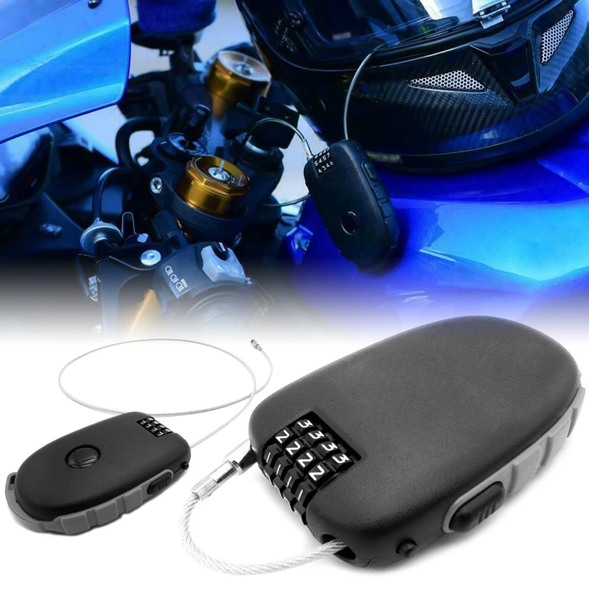 Mot de passe casque mot de passe roue outil de verrouillage codé 4 chiffres serrure télescopique câb