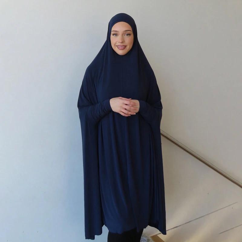 Abayas musulmanes à manches pour femmes, châle Long, couverture complète, couleur unie, vêtements de
