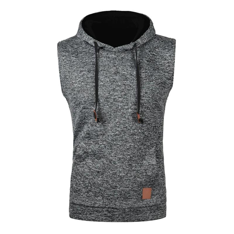 Sweat à capuche sans manches pour hommes, mode décontractée, débardeur de musculation, chemise de sp