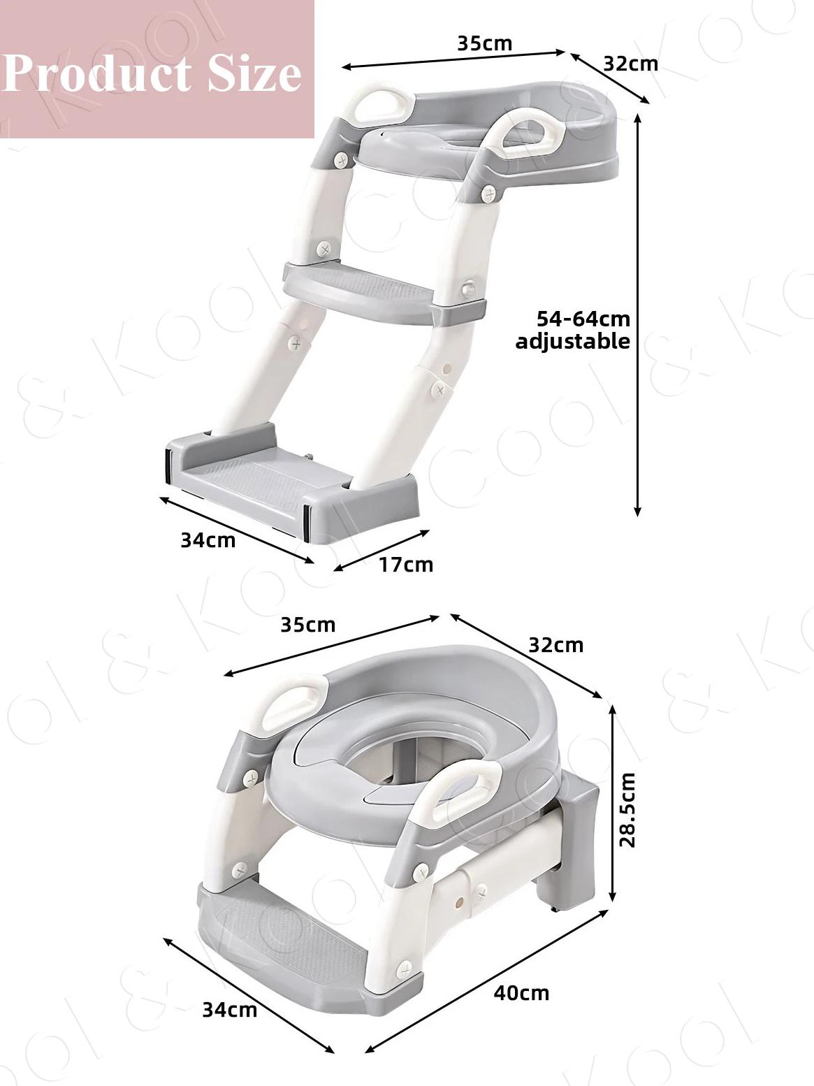 Solution d'apprentissage de la propreté 6-en-1 tout-en-un : siège de toilette pliable avec marchepie