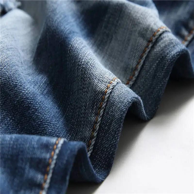 Jean élastique pour hommes, coupe cintrée, avec lettres imprimées, pantalon de mendiant serré, nouve