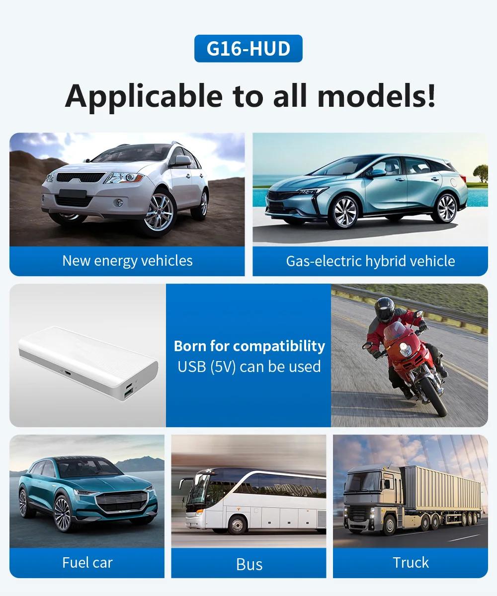 Compteur de vitesse GPS universel à affichage tête haute, toutes les voitures, Klaissée, MPH, rappel