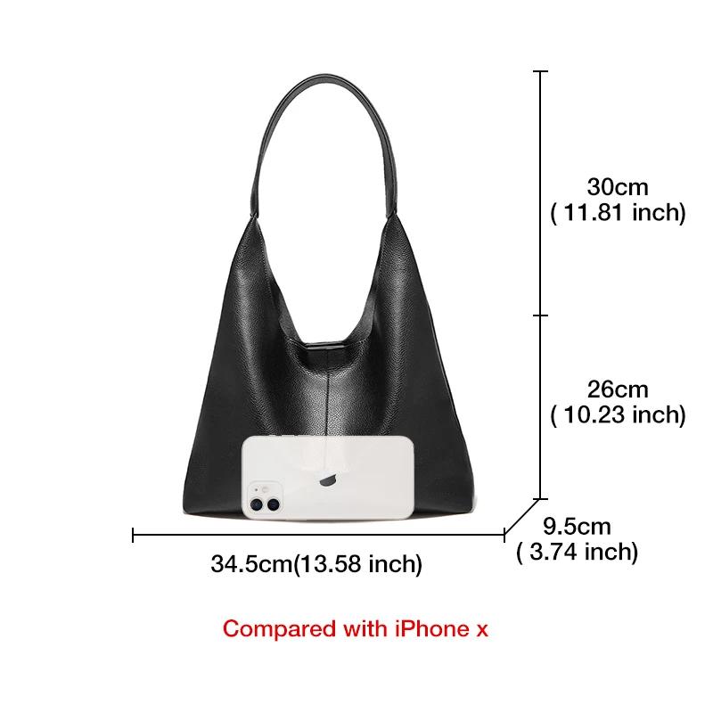 Sac à bandoulière minimaliste en cuir fendu FOXER pour femme, nouveau sac hobo décontracté uni 2026,