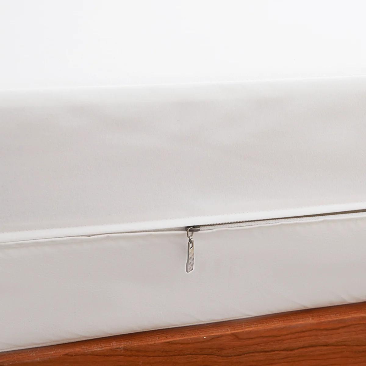 Protecteur de matelas imperméable avec fermeture éclair, housse de matelas douce, respirante et sile