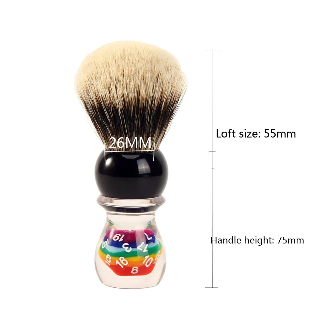 YAQI 26mm Chanceux Dés Smoking Mens Blaireau