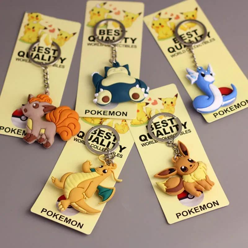 Porte-clés Pokemon Pikachu, jouet figurine d'action, dessin animé Kawaii, mode Charmander Psycanard,