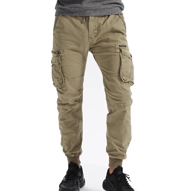 Nouveau coton hommes Cargo pantalon kaki décontracté hommes tactiques Joggers Cargo multi-poches mod