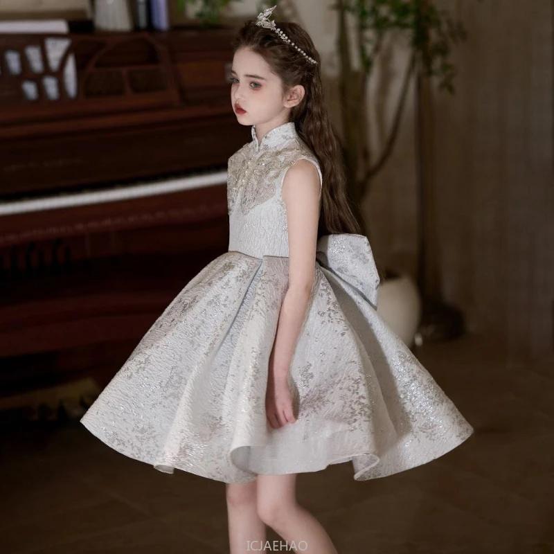 Robe de cérémonie pour enfants 2026, style princesse courte, tenue d'été pour enfants, idéale pour c