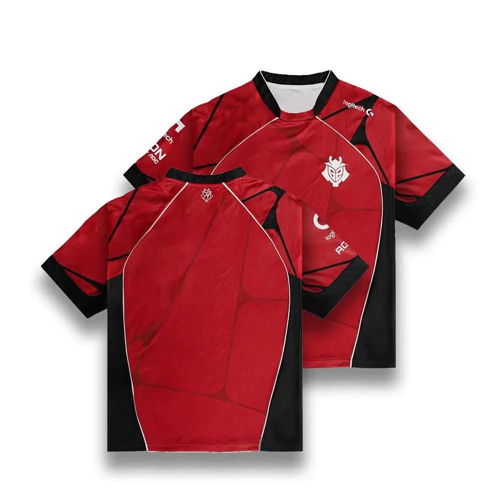 G2 Esports New Team Jersey T-shirt Prestige 2026 respirant rouge noir manches courtes unisex fans de