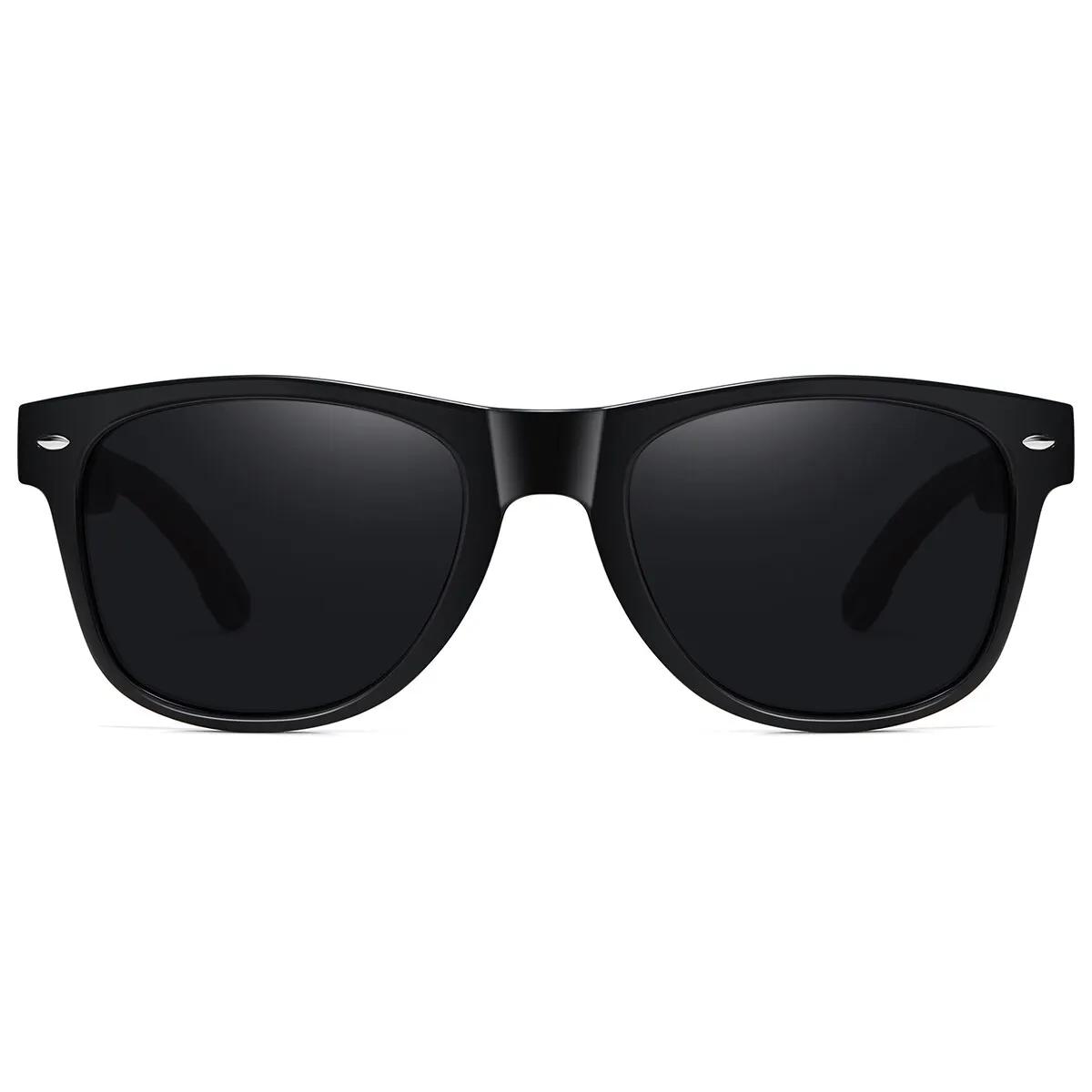 BARCUR-Lunettes de soleil en bois pour hommes et femmes, design naturel, brochure, protection UV
