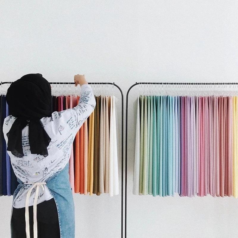 Foulard Hijab en mousseline de soie pour Femme, voile musulman ramadan ,hijab femme musulman,foulard