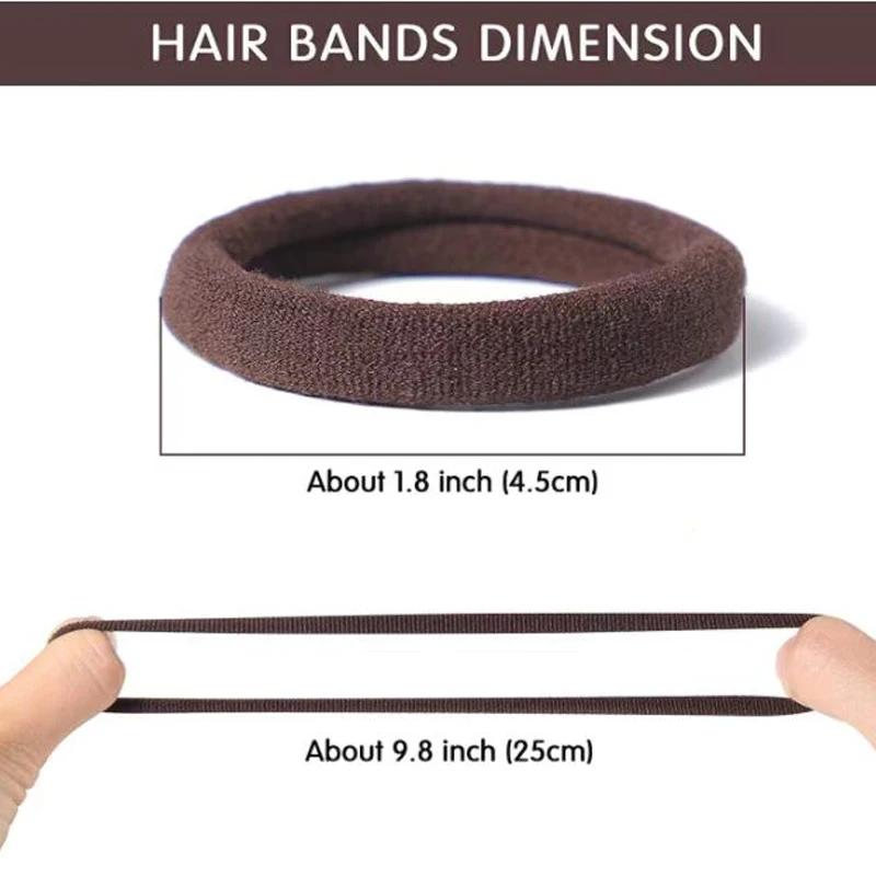 Ensemble d'élastiques à cheveux en coton pour femmes, 50 pièces/ensemble, chouchous pour cheveux dou