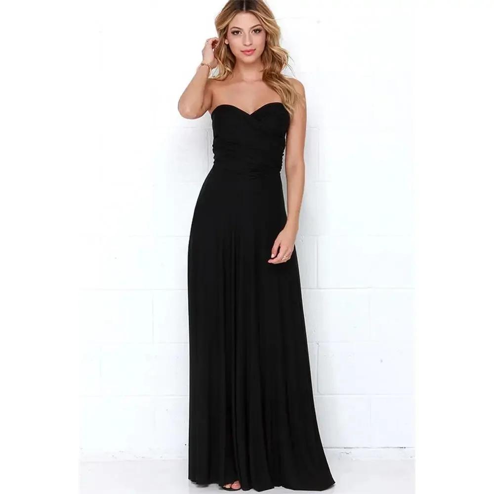 Sexy femmes Multiway Wrap Convertible Boho Maxi Club Robe rouge pansement Robe Longue fête demoisell