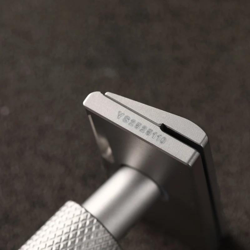 Rasoir de sécurité YAQI Aileron GEM Blade - Rasoir de rasage traditionnel avec 3 lames pour une coup