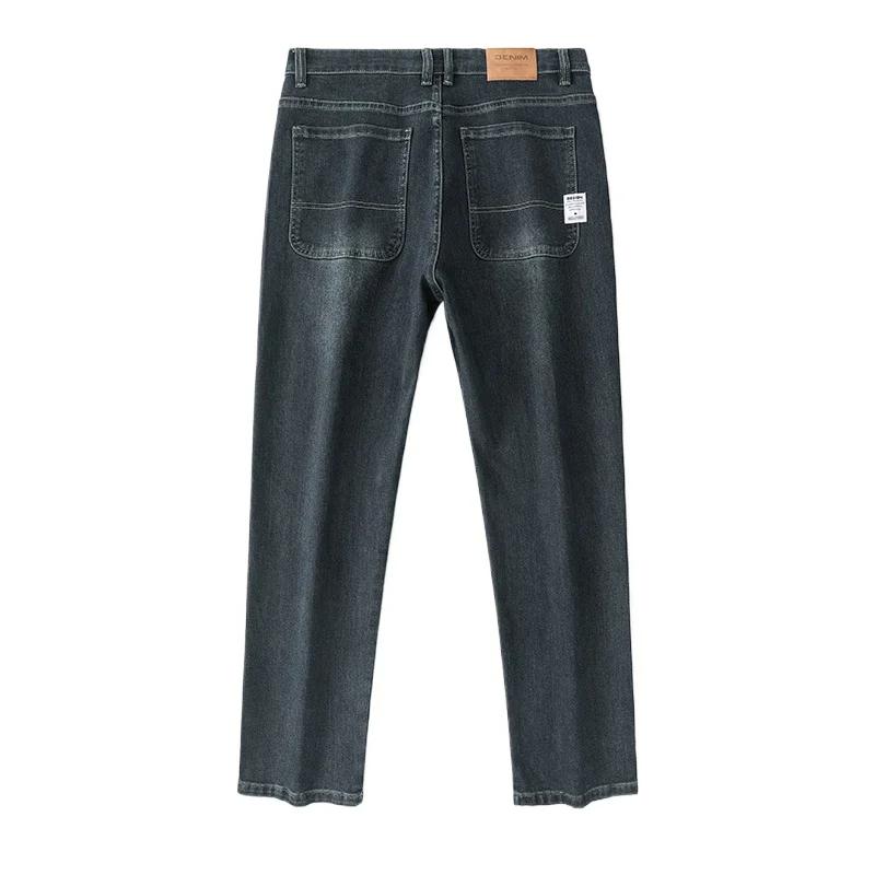 Jeans baggy droit à jambes larges pour hommes, pantalons décontractés d'affaires, vêtements de marqu