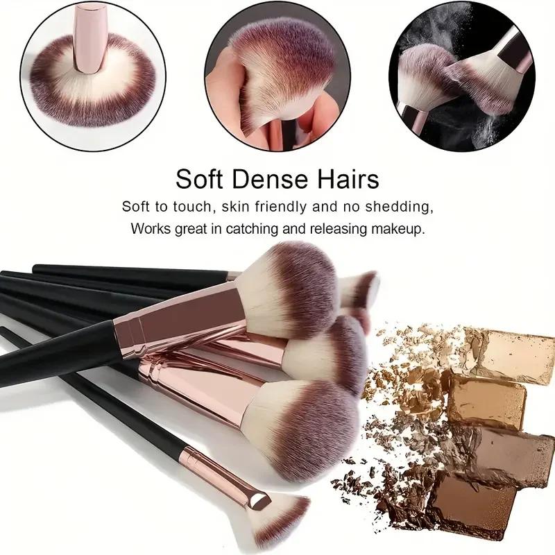 Ensemble de pinceaux de maquillage professionnels pour femmes, fard à barrage, fond de teint, correc