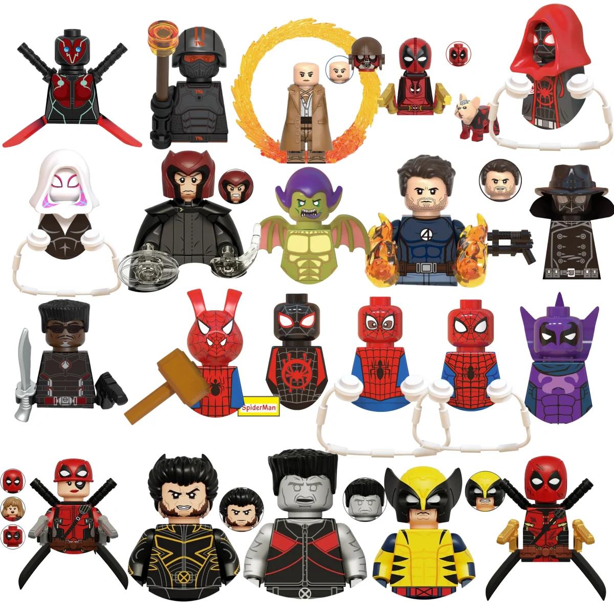 Boîte aveugle Mini blocs de construction WM6052 figurines grand Goblin Spiderman Iron Man Venom capi