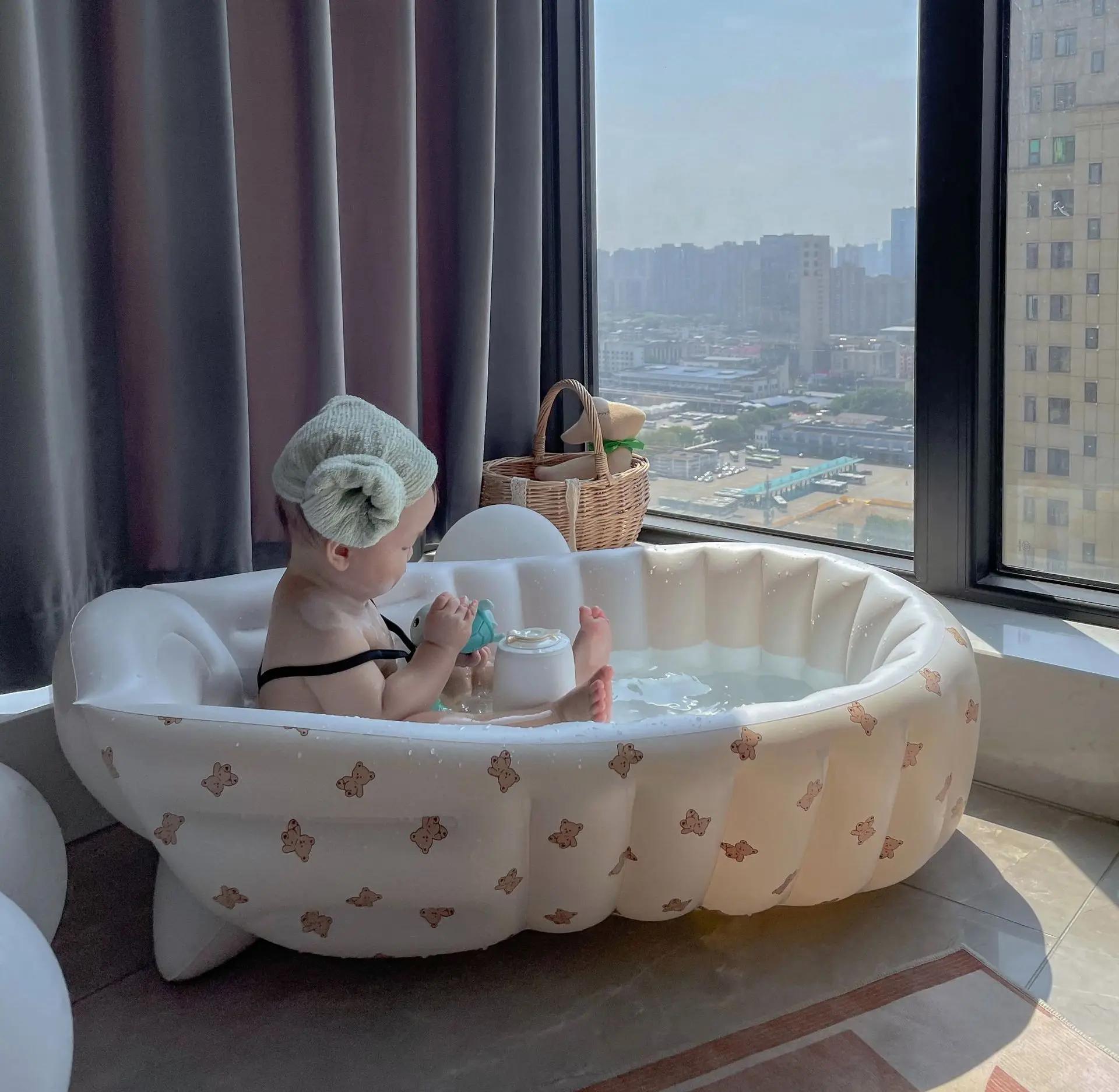 Baignoire gonflable extérieure portable animaux - Piscine bébé nouveau-né pour jeux d'eau sécurisés