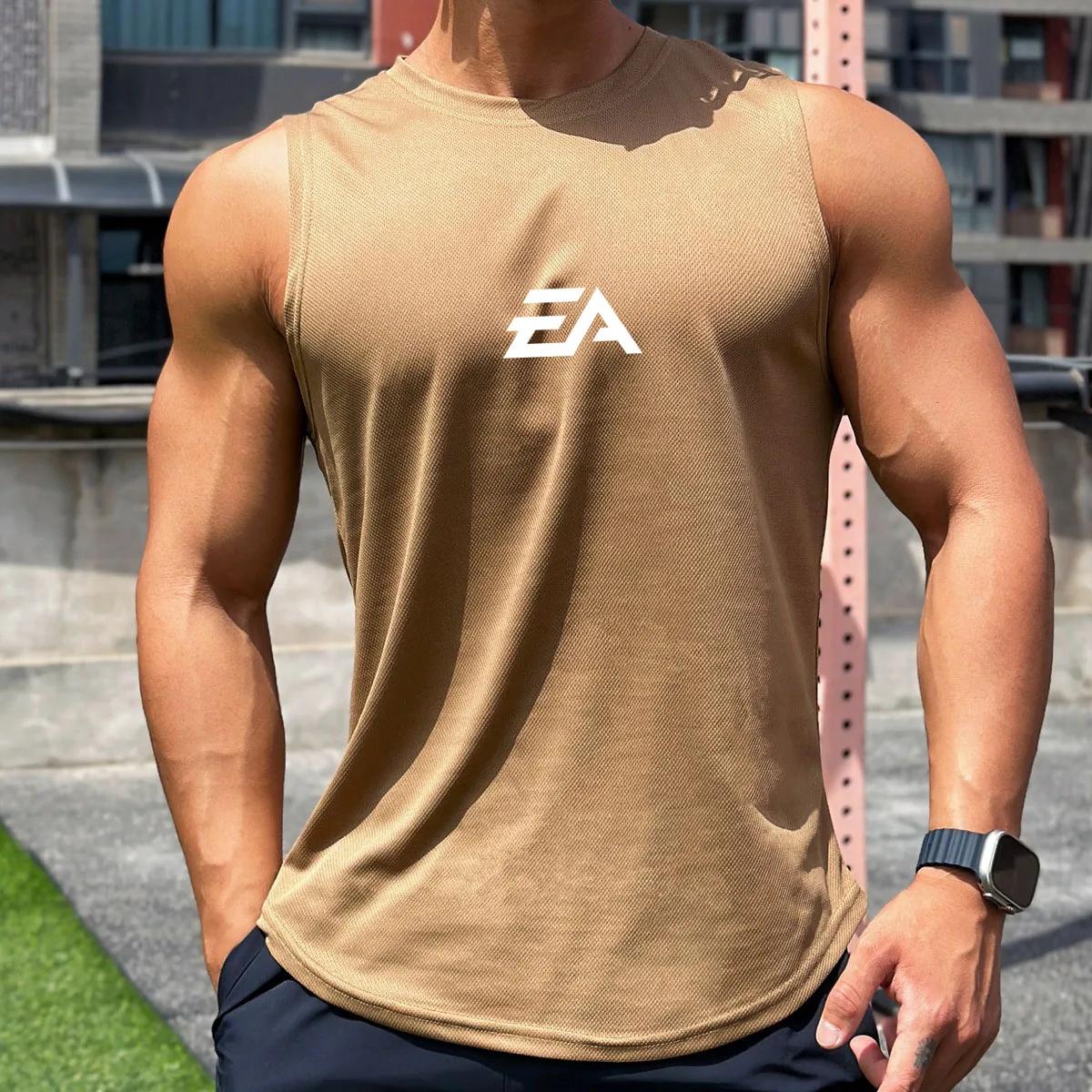 Pull à col rond pour hommes, nouvelle tendance d'été, chemise à fond en maille, sport, Fitness, nata