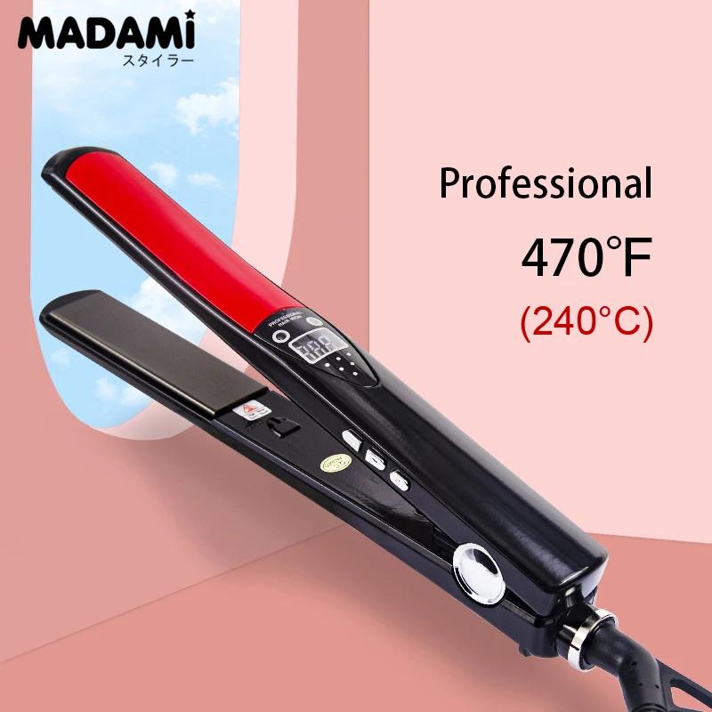 Fer à lisser professionnel KerBrian Hair, titane, plat, 240 ℃, 470 ℉, haute température, salon de co