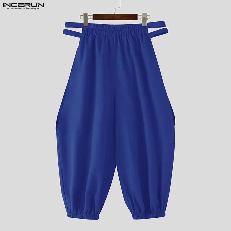 Pantalon de jogging INCERUN pour homme, coupe ample, taille élastique, ajouré, style streetwear, lon