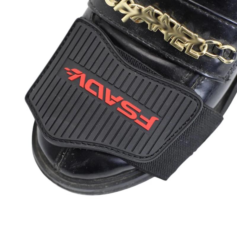Coussinet de changement de vitesse pour moto, housse de Protection pour botte en caoutchouc, bouclie