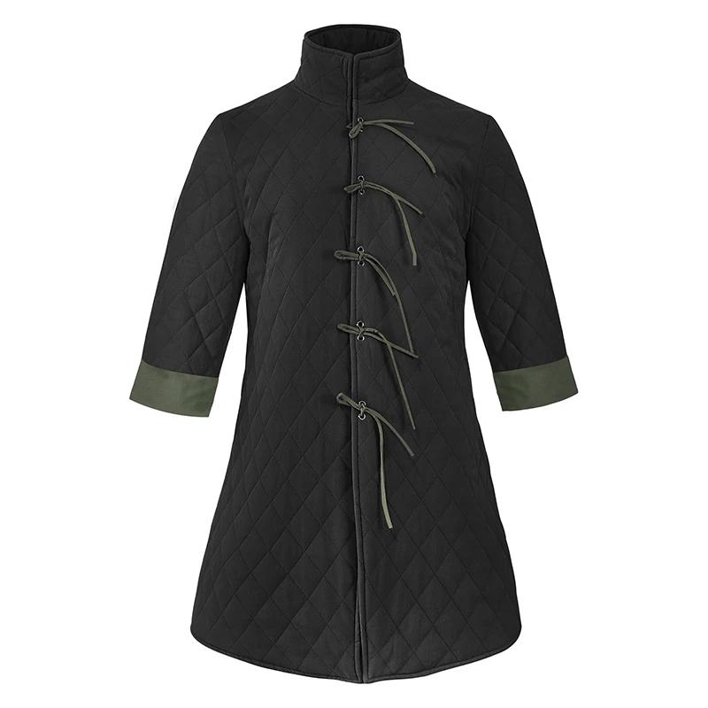 Hommes médiévaux épais rembourré Gambeson manteau Aketon complet 4/3 manches longueur veste armure C
