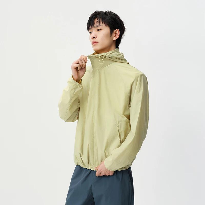 Veste UV Homme Semir 2026 Couleur Unie à Capuche Style Couple Sensation Fraîche Manches Raglan Décon