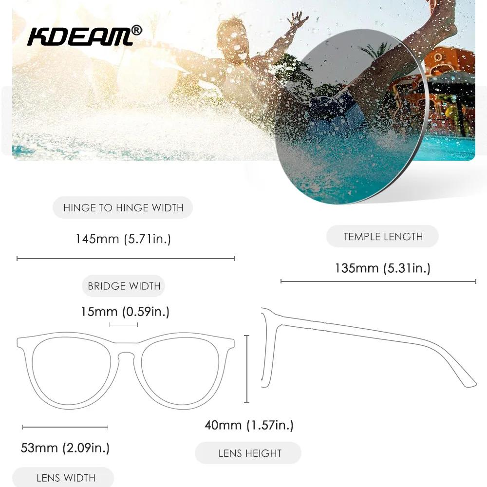 KDEAM Vintage femmes lunettes de soleil lentille polarisée charnière en métal forme ovale femme lune