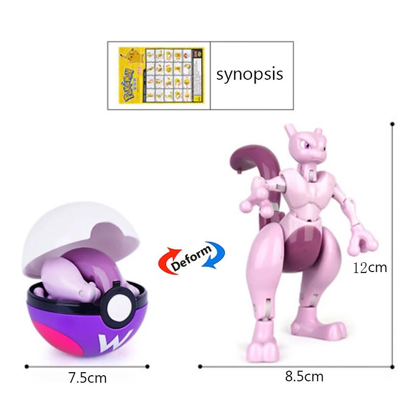 Haute qualité Pokemon balle déformation jouet Pikachu Mewtwo Gyarados poche monstre Pokeball Pokemon