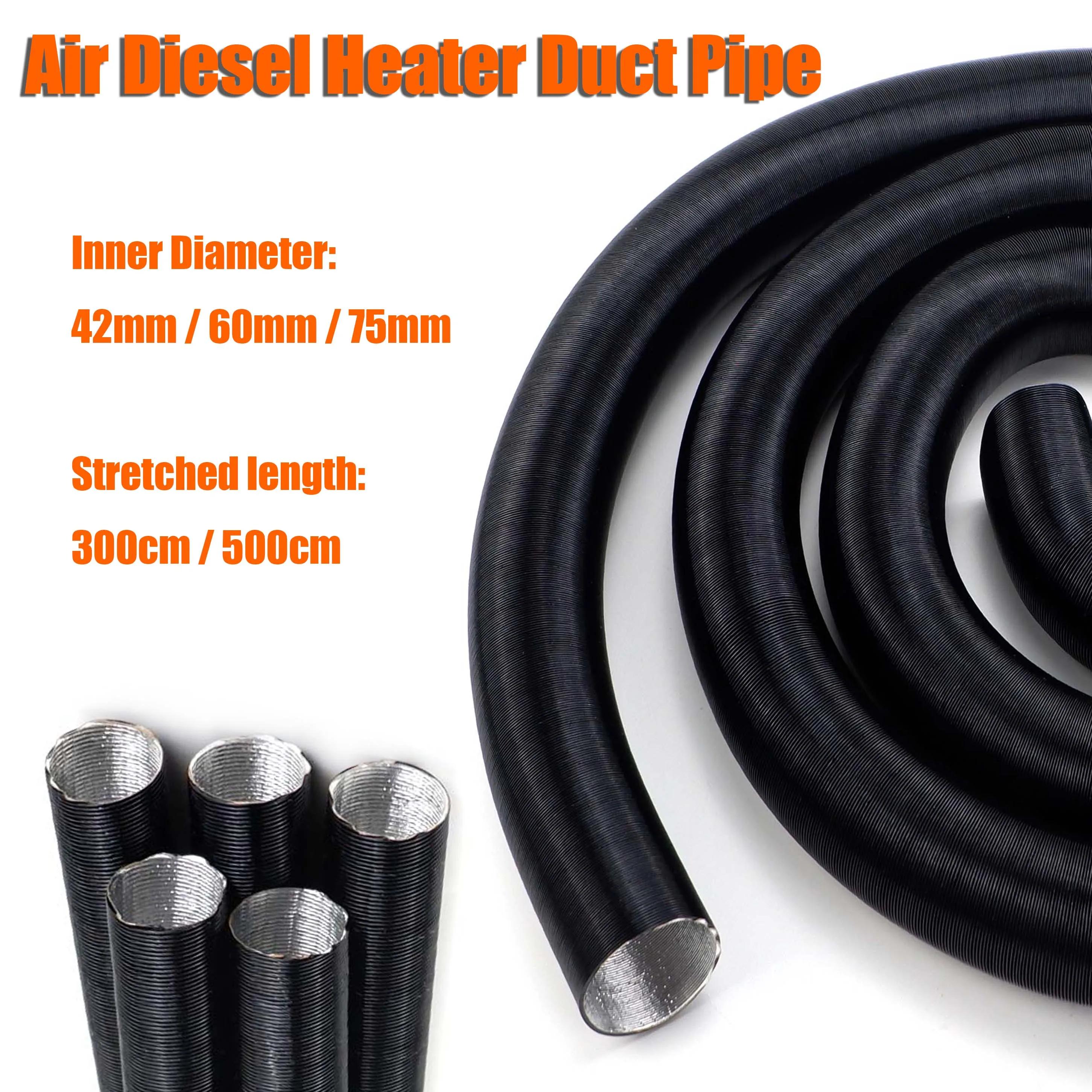 Tuyau de conduit de chauffage diesel à air, diamètre intérieur, étiré, longueur 300cm, 500cm, 42mm, 