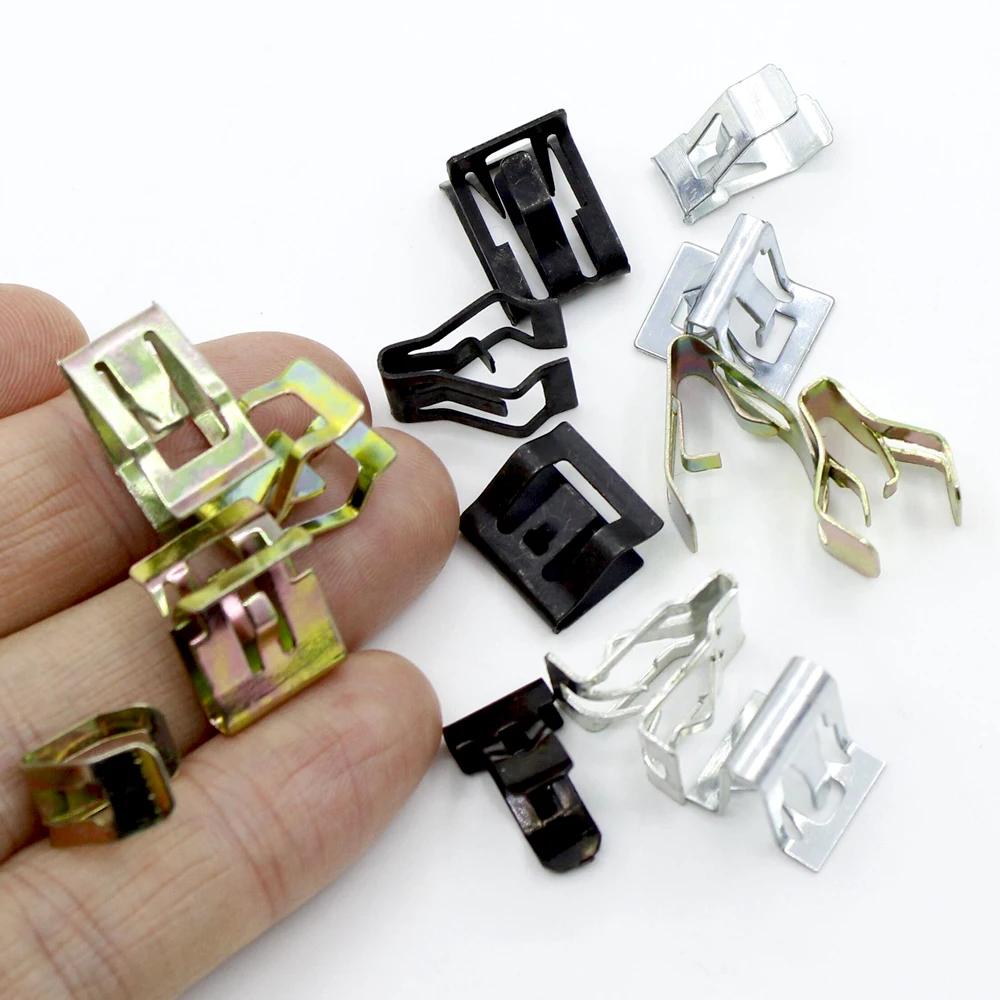 15 types de modèles de Clips métalliques, adaptés aux radios de carrosserie de voiture, tableau de b