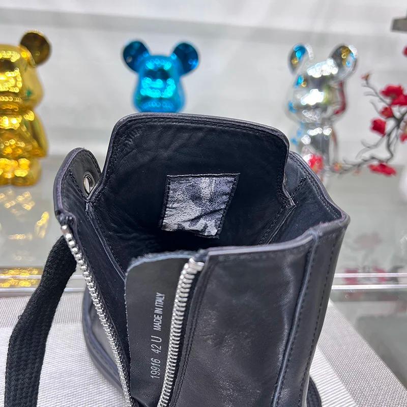 Haut Jumbo à lacets ligne principale semelle épaisse rouge concepteur luxe Sneaker en cuir Ro noir h