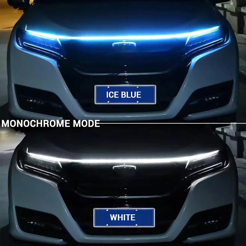 SEAMETAL12V Led feux de capot de voiture bande de phare Flexible lampes d'ambiance multicolores feux