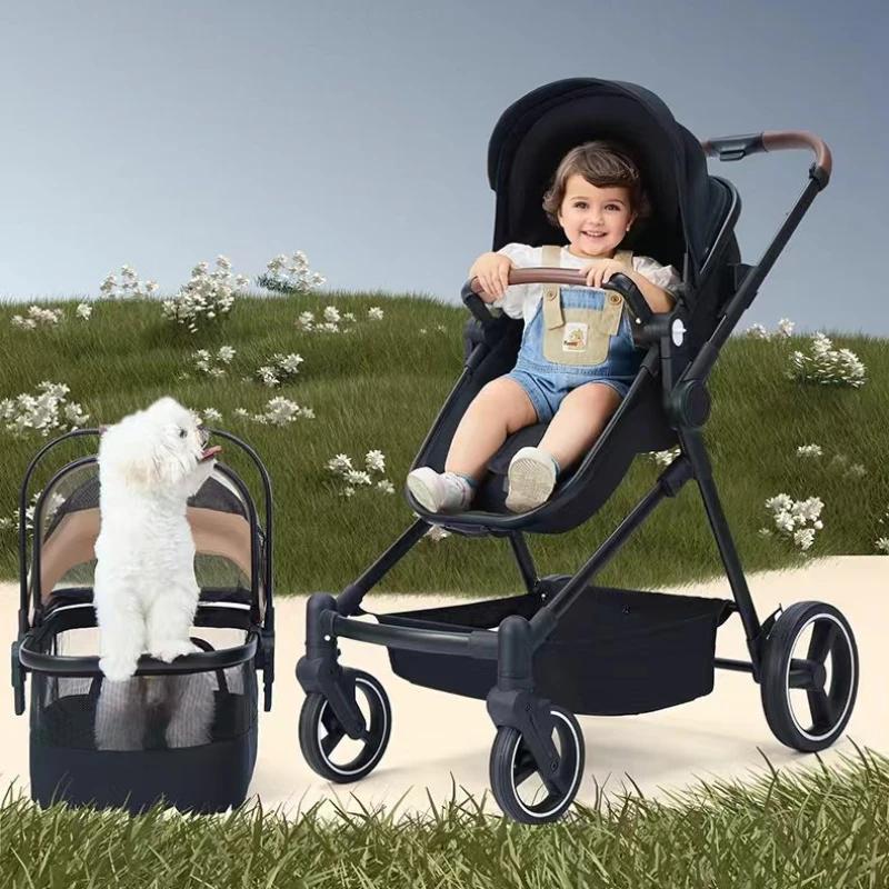 Nouvelle poussette multifonctionnelle 2025 : Combine les fonctions bébé et animal de compagnie ; dét