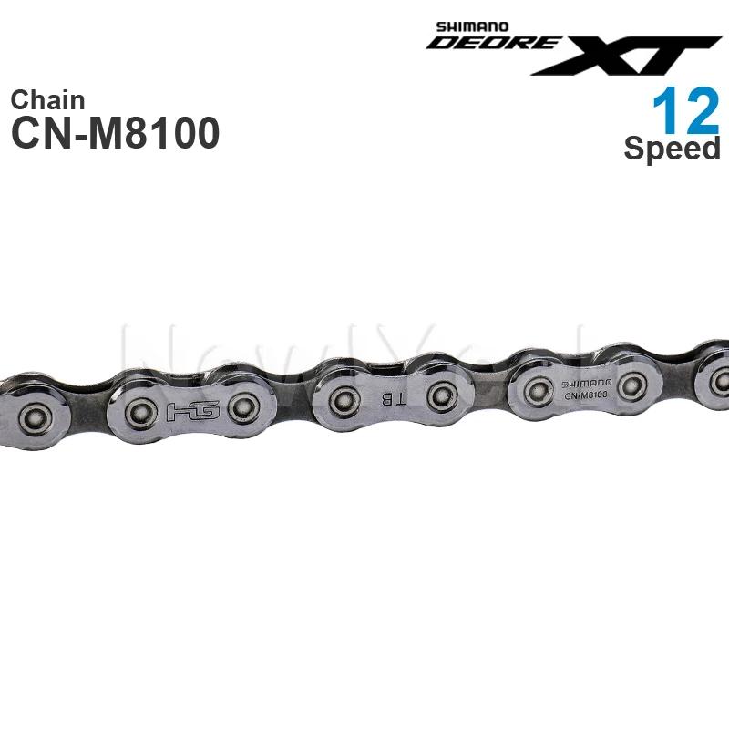 Chaînes de vélo d'origine SHIMANO DEORE XT CN-M8100 12 vitesses-HYPERGLIDE +-SIL-TEC-chaîne vtt 116/