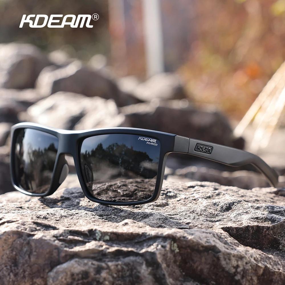 KDEAM lunettes de soleil surdimensionnées pour hommes polarisées TR90 lunettes de soleil grande tail