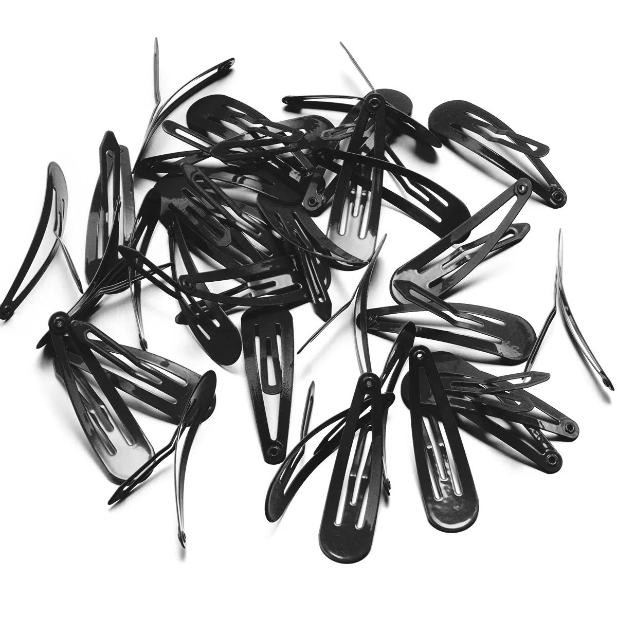 10 pièces de pinces à cheveux noires simples pour femmes, idéales pour fixer la frange et le peignoi