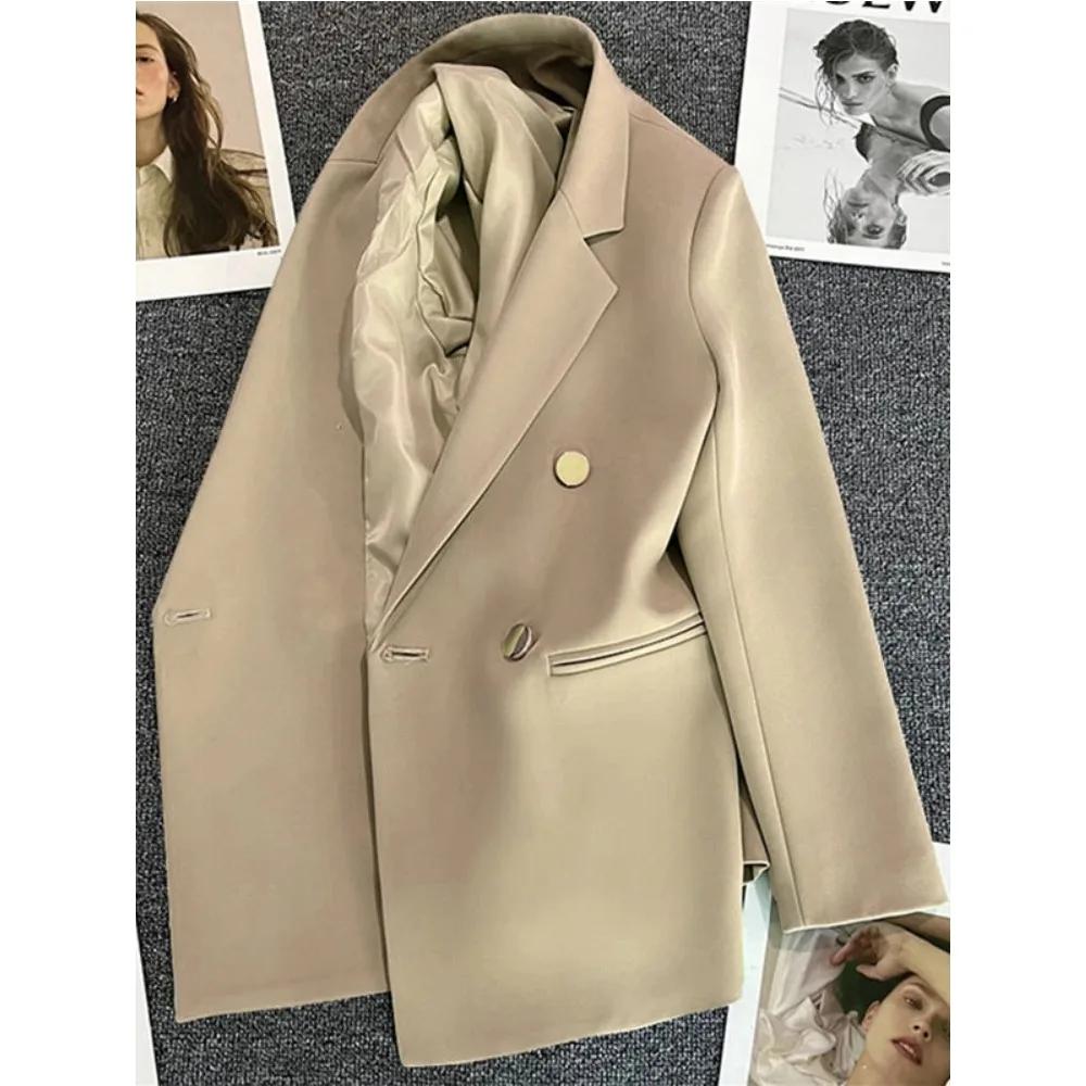 Femmes costume Blazer élégant manteau 2025 printemps automne mode coréenne Blazer luxe Double bouton