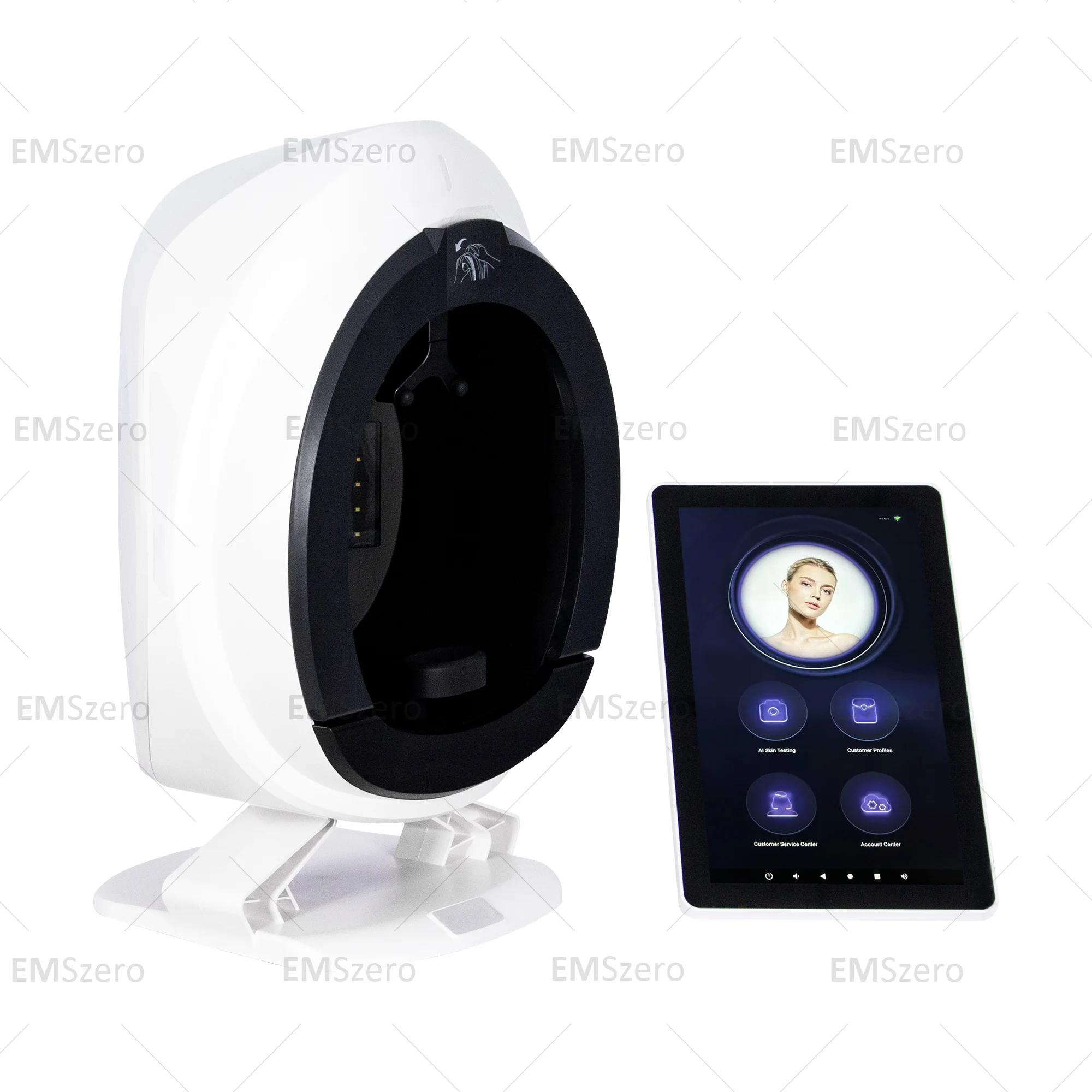 Analyseur de peau Portable 4G WiFi 8 spectres, miroir magique 3D, testeur intelligent, gros données,