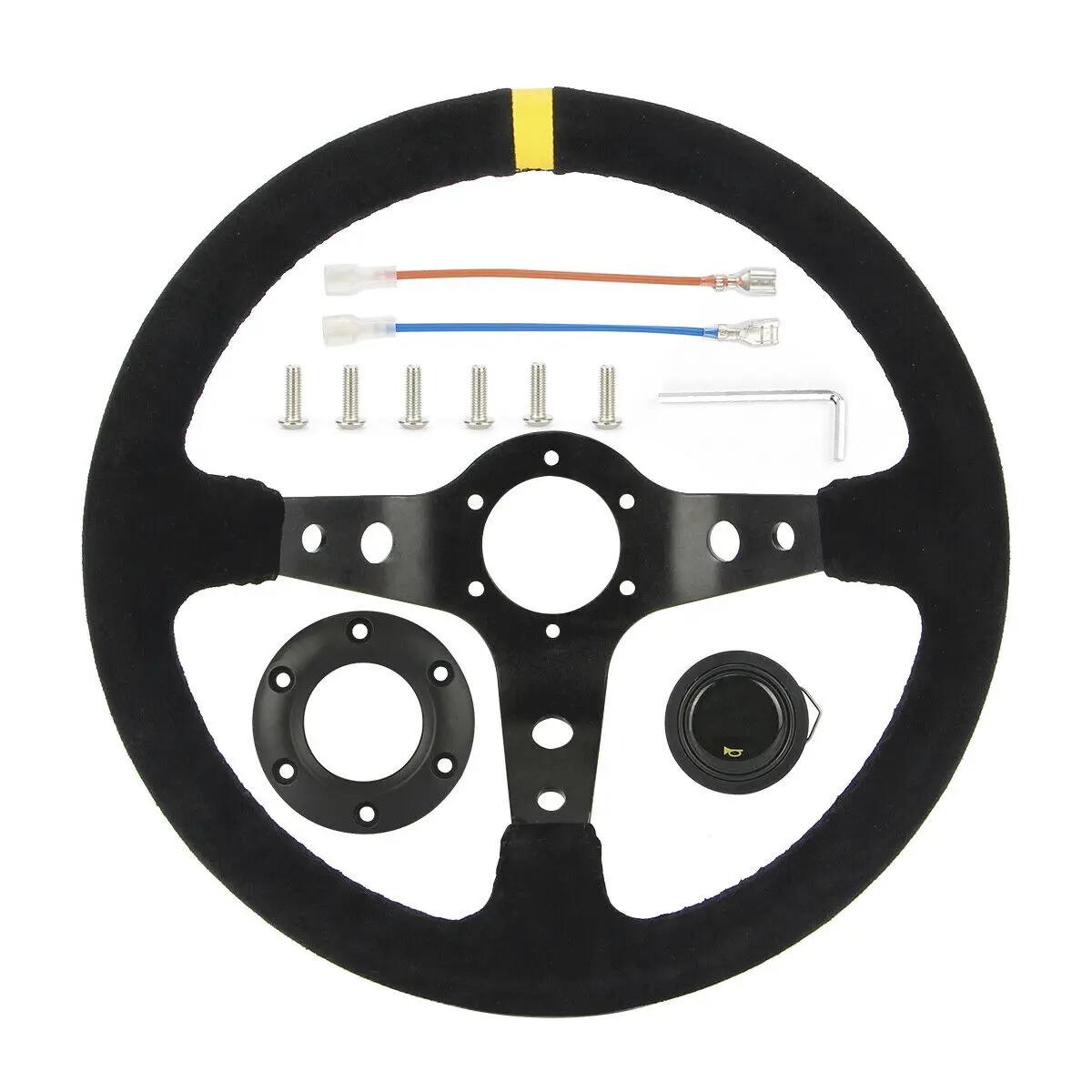 Volant de voiture universel 350mm 14 pouces, jeu de course à dérive, PCD 70mm pour Logitech G29 G920