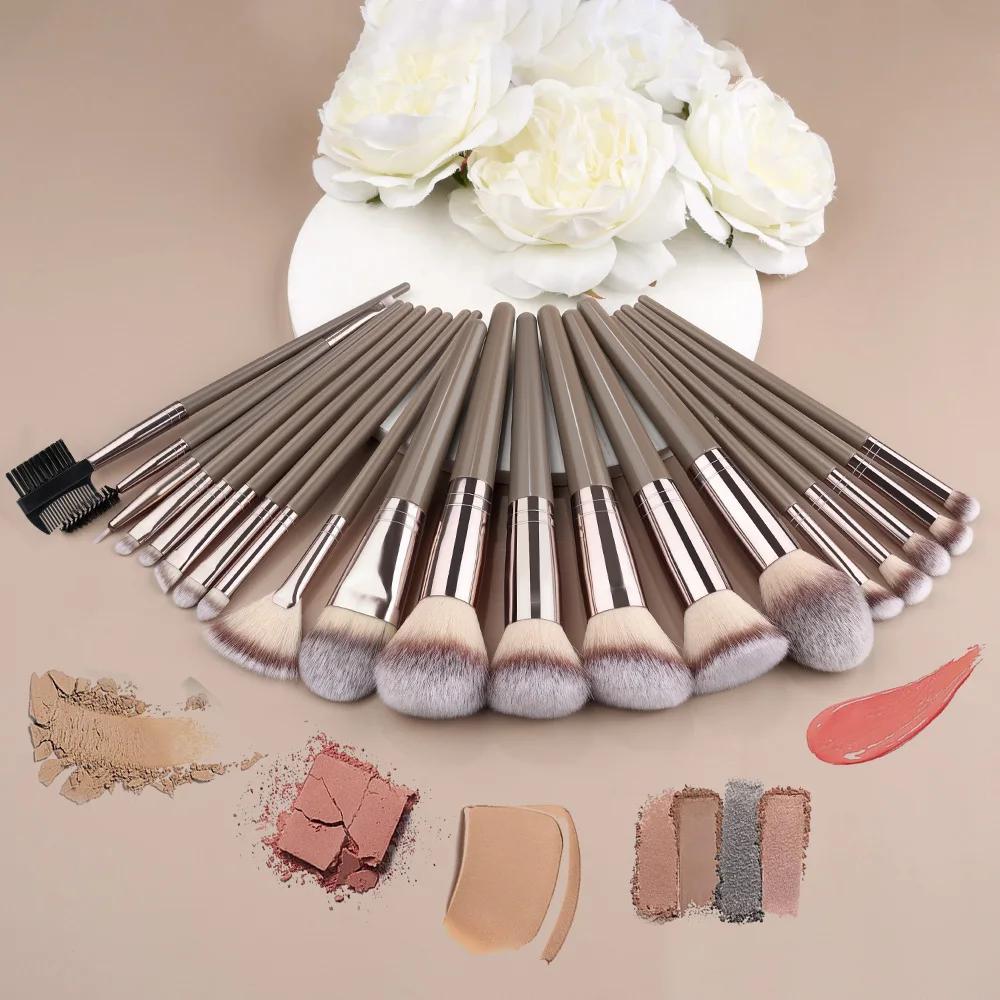 Ensemble de pinceaux de maquillage pour femme, fond de teint, fard à barrage, surligneur, doux, moel