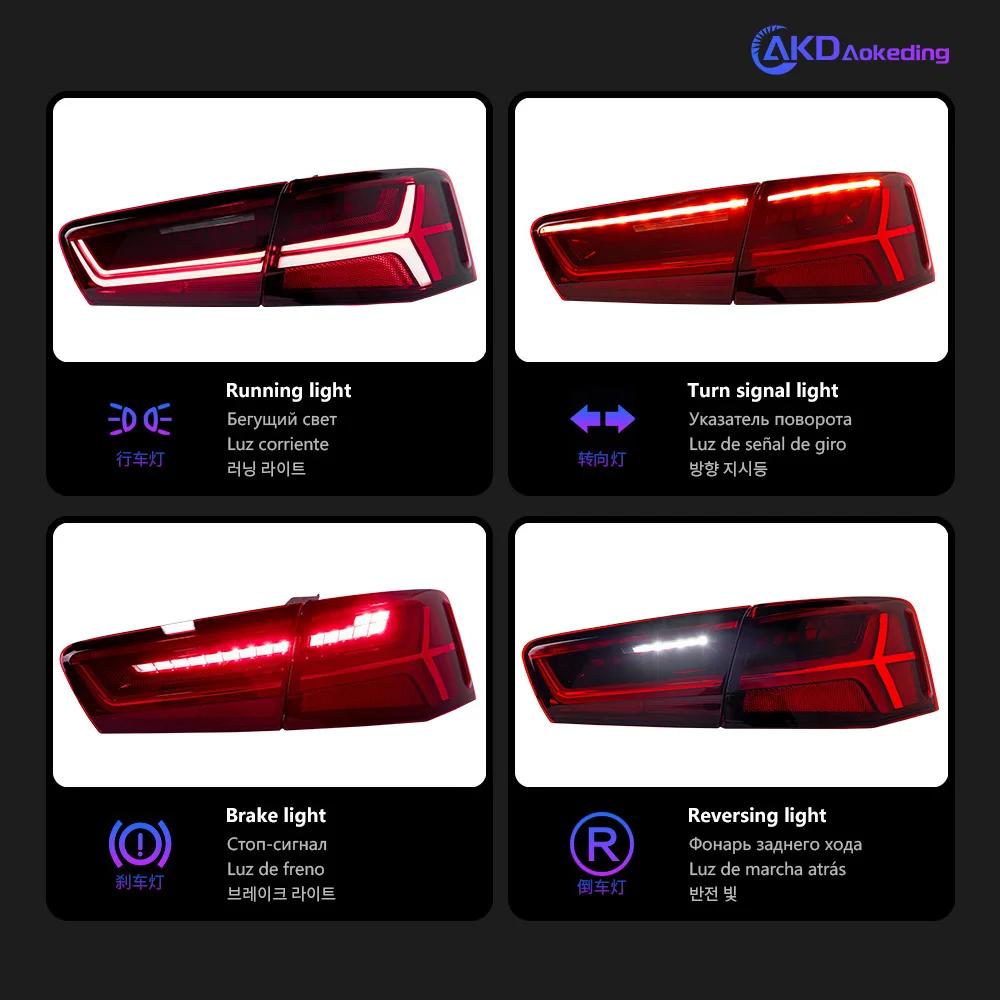 Feux de voiture pour horizon 2012-2015, A6L, Dock C7, Assemblage de feu arrière automatique à LED, M