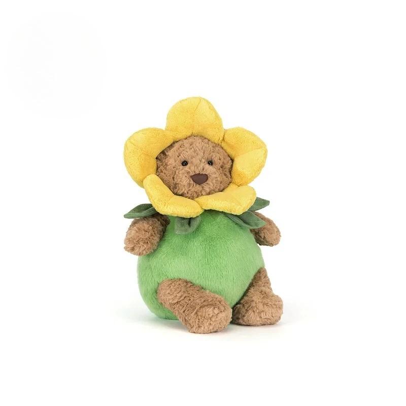 Nouvelle collection limitée de printemps : Peluche Ours de Barcelone, Fleur de Narcisse, Série Bonni
