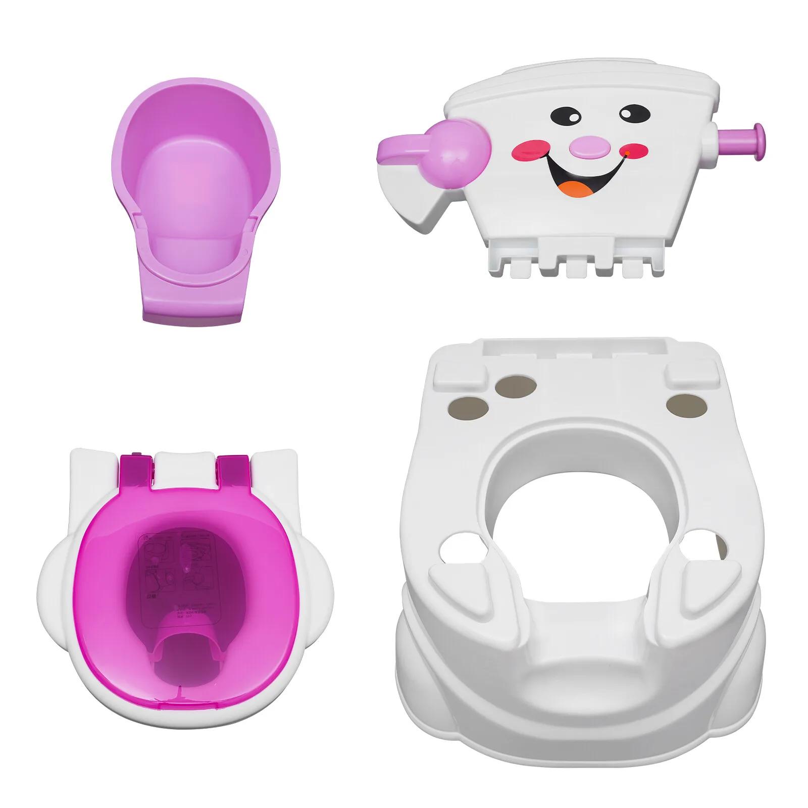 Siège de toilette portable pour enfants avec couvercle, design dessin animé, pour l'apprentissage de