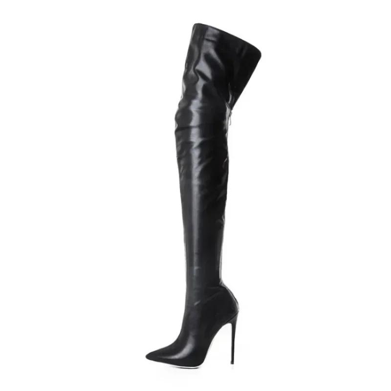 Bottes pour femmes, nouveau style européen et américain, personnalité à la mode, au-dessus du genou,