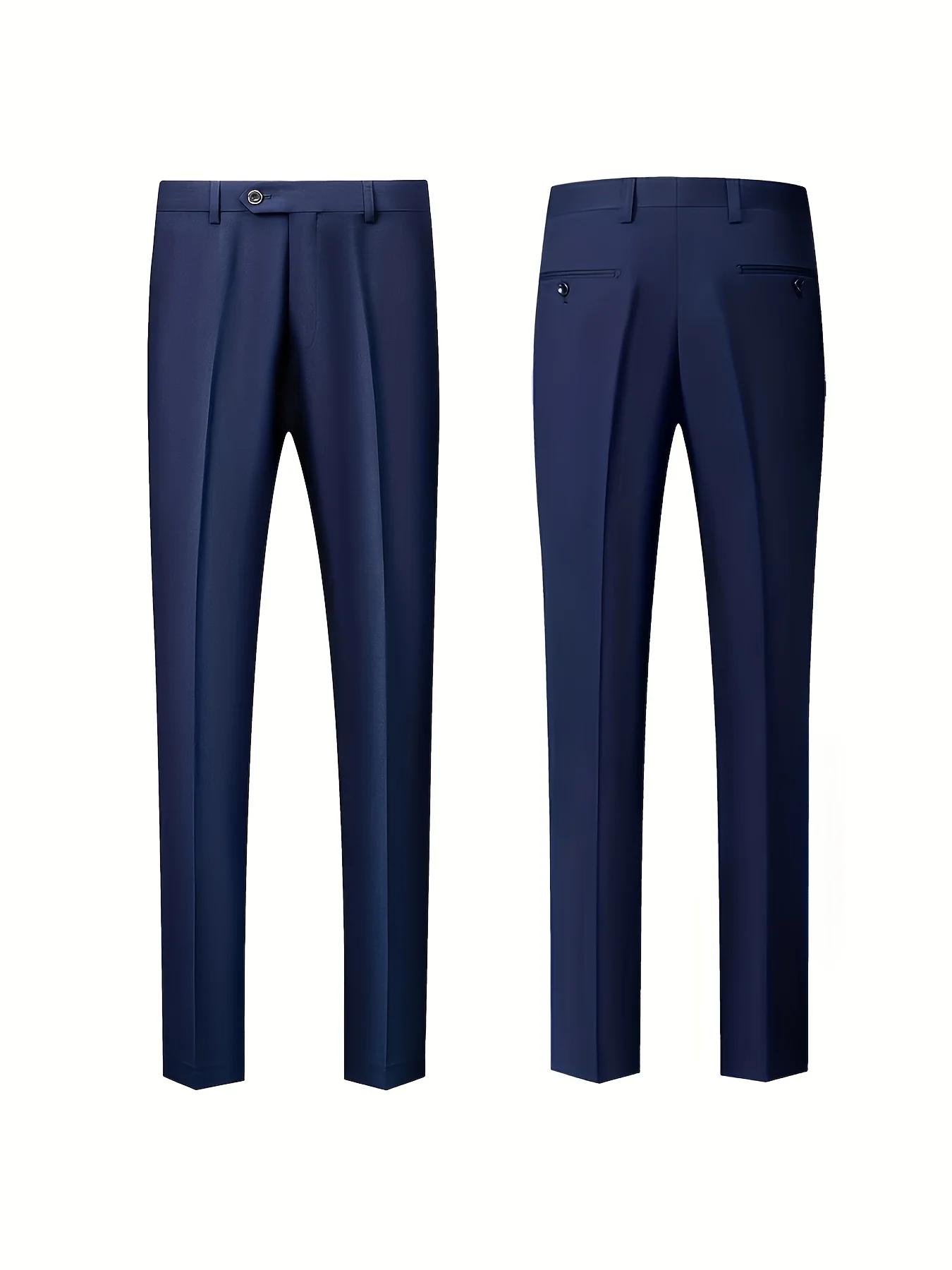Ensemble de costume 3 pièces pour hommes, veste + gilet + pantalon, à la mode de haute qualité, adap