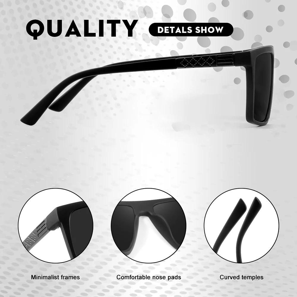 CRIXALIS lunettes de soleil polarisées pour hommes et femmes Vintage carré conduite pêche lunettes d