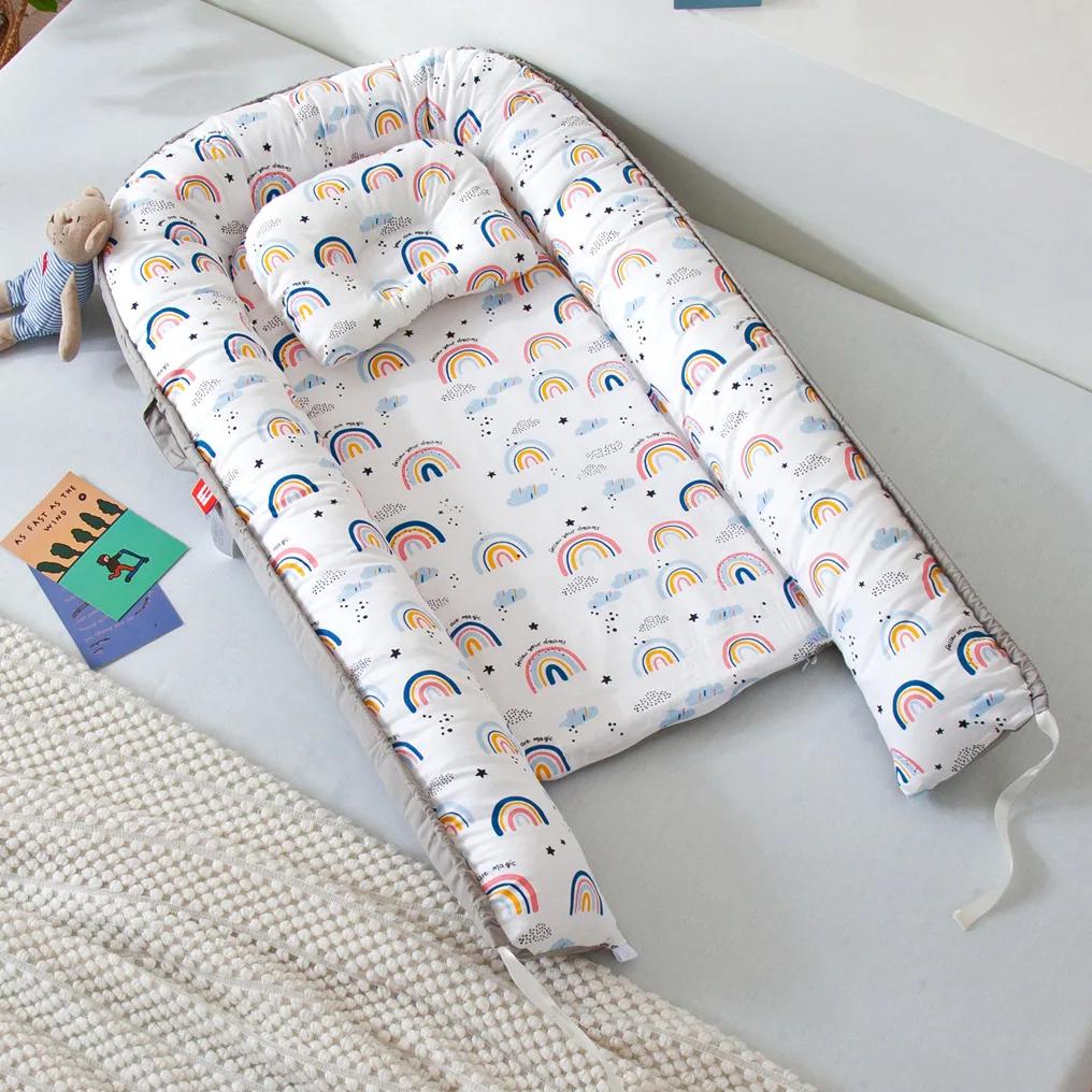 Nid de bébé pour dormir, chaise longue pour nouveau-né, en coton, respirant, réglable, berceau dans 