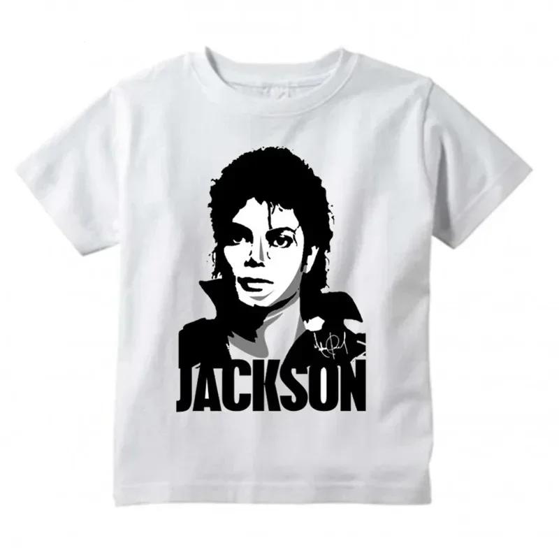 Michael Jackson graphique imprimé t-shirt Harajuku Rock mode décontracté à manches courtes col rond 